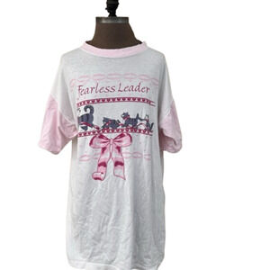Vintage Club Bed Women’s Sleep Shirt One Size Fits Most Cats Bows Cottage Core